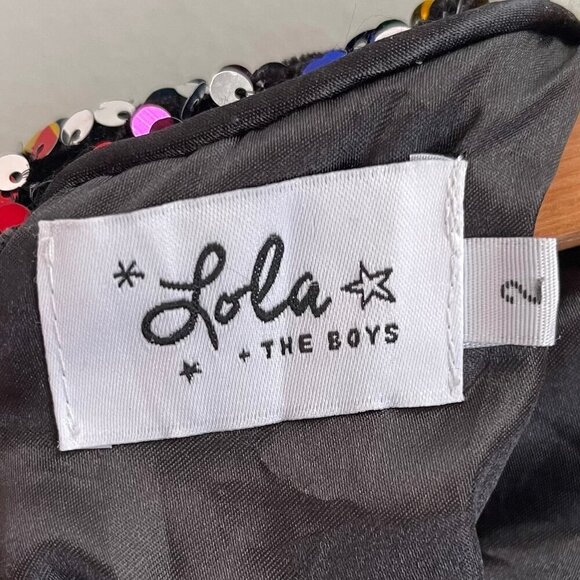 Lola + The Boys Girls Dress Size 2 Sequin Glitter Rainbow Party Glam Sparkle - Picture 6 of 8